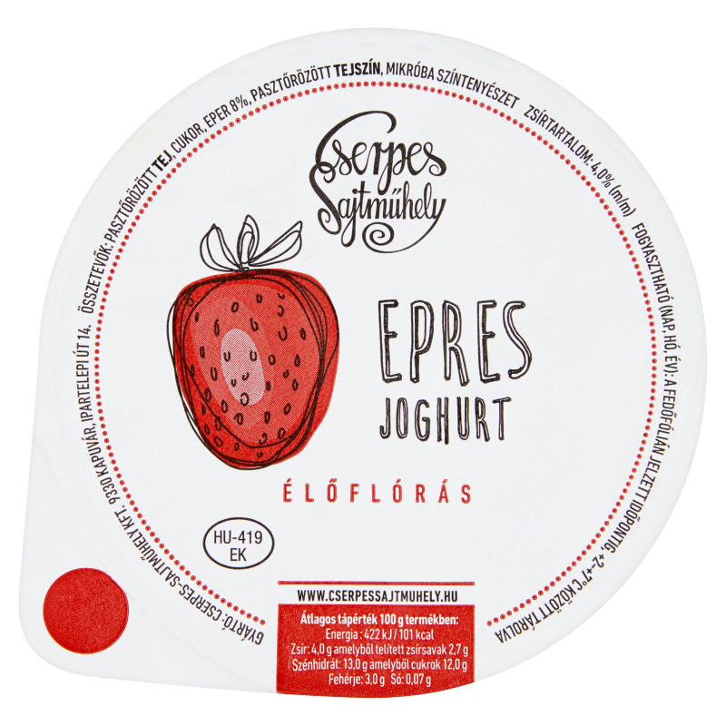 Cserpes joghurt 250 g epres