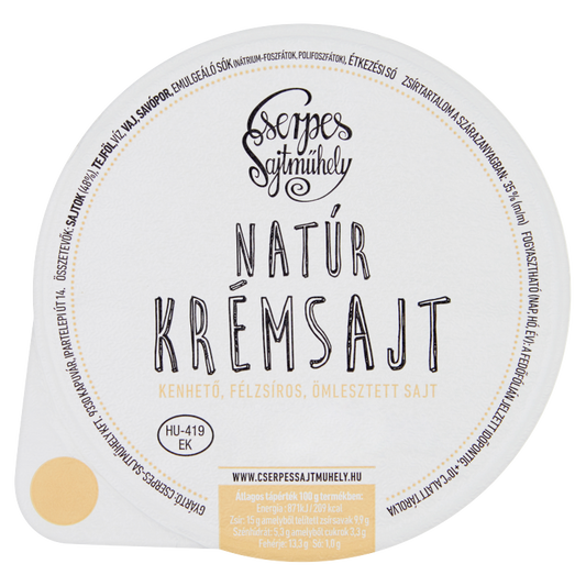 Cserpes krémsajt 250 g natúr