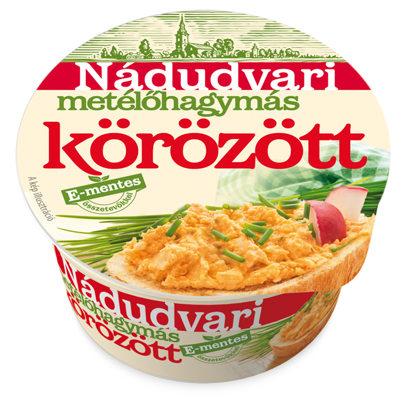 Nádudvari körözött 135 g metélőhagymás, E-mentes