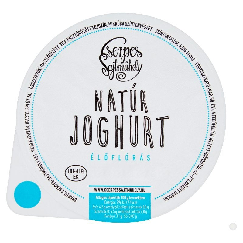Cserpes joghurt 250 g natúr
