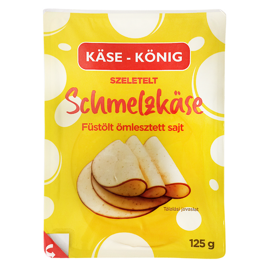 Käse-König füstölt ömlestett sajtkészítmény szelet 125 g natúr
