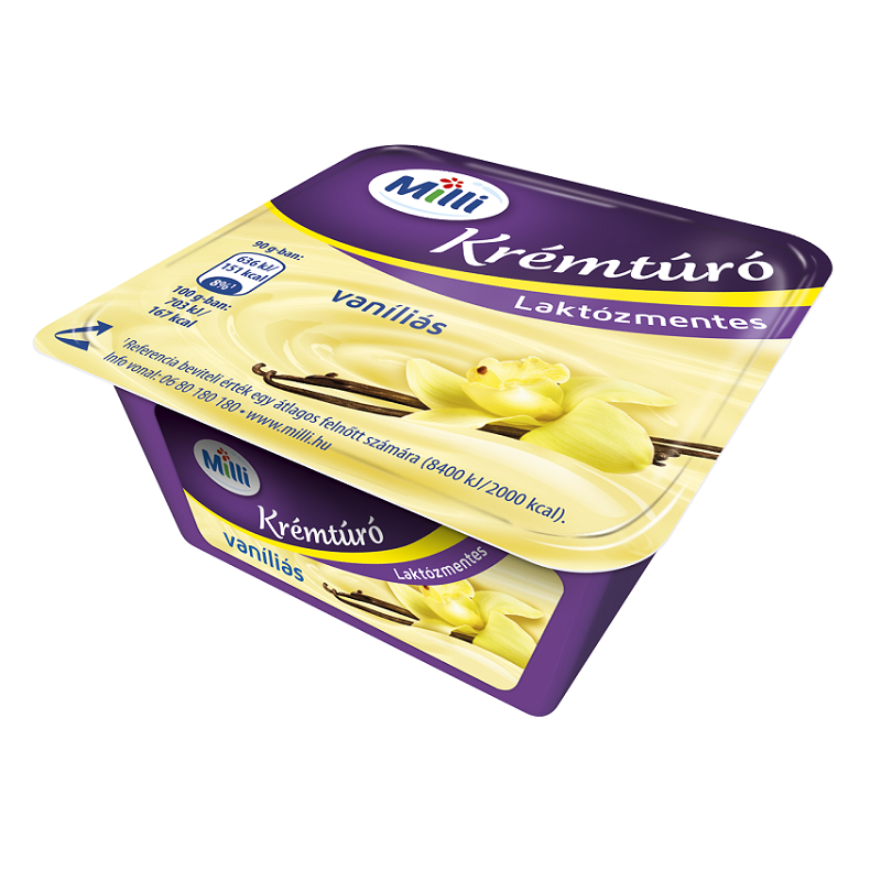Milli krémtúró 90 g vaníliás, laktózmentes