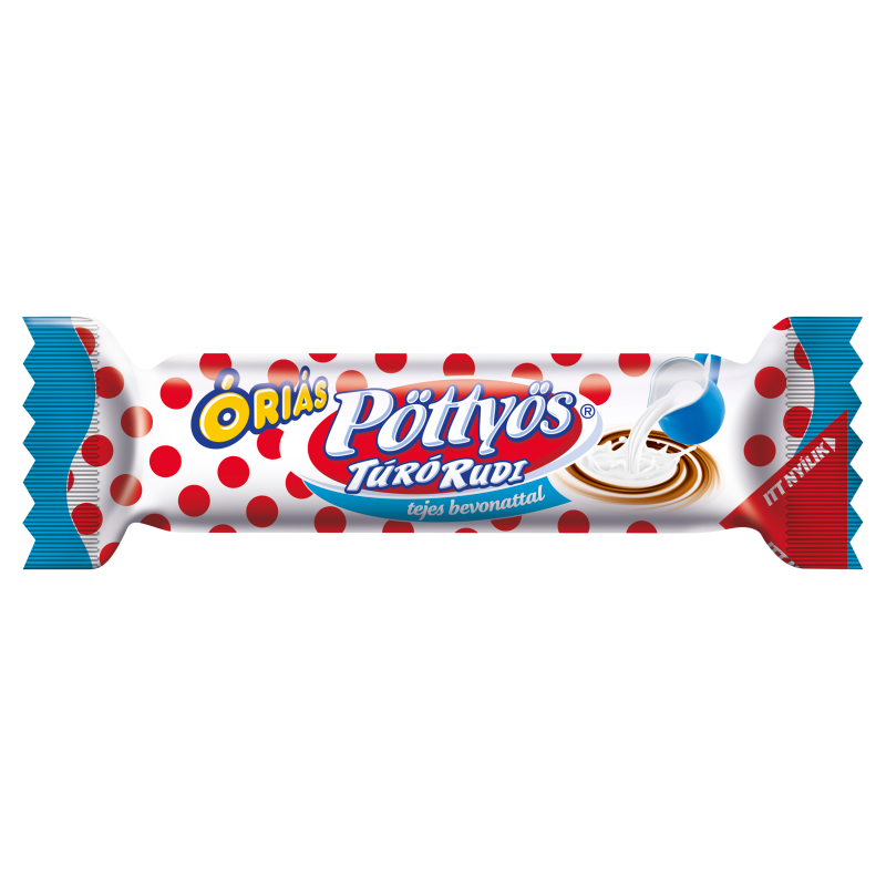 Pöttyös Óriás Túró Rudi 51 g tejbevonóval, natúr