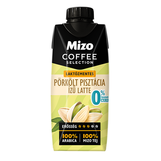 Mizo Coffee Selection pörkölt pisztácia ízű latte 250 ml UHT édesítőszerrel, laktózmentes