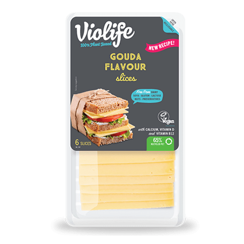 VioLife növényi specialitás 100 g gouda, szeletelt, gluténmentes, laktózmentes